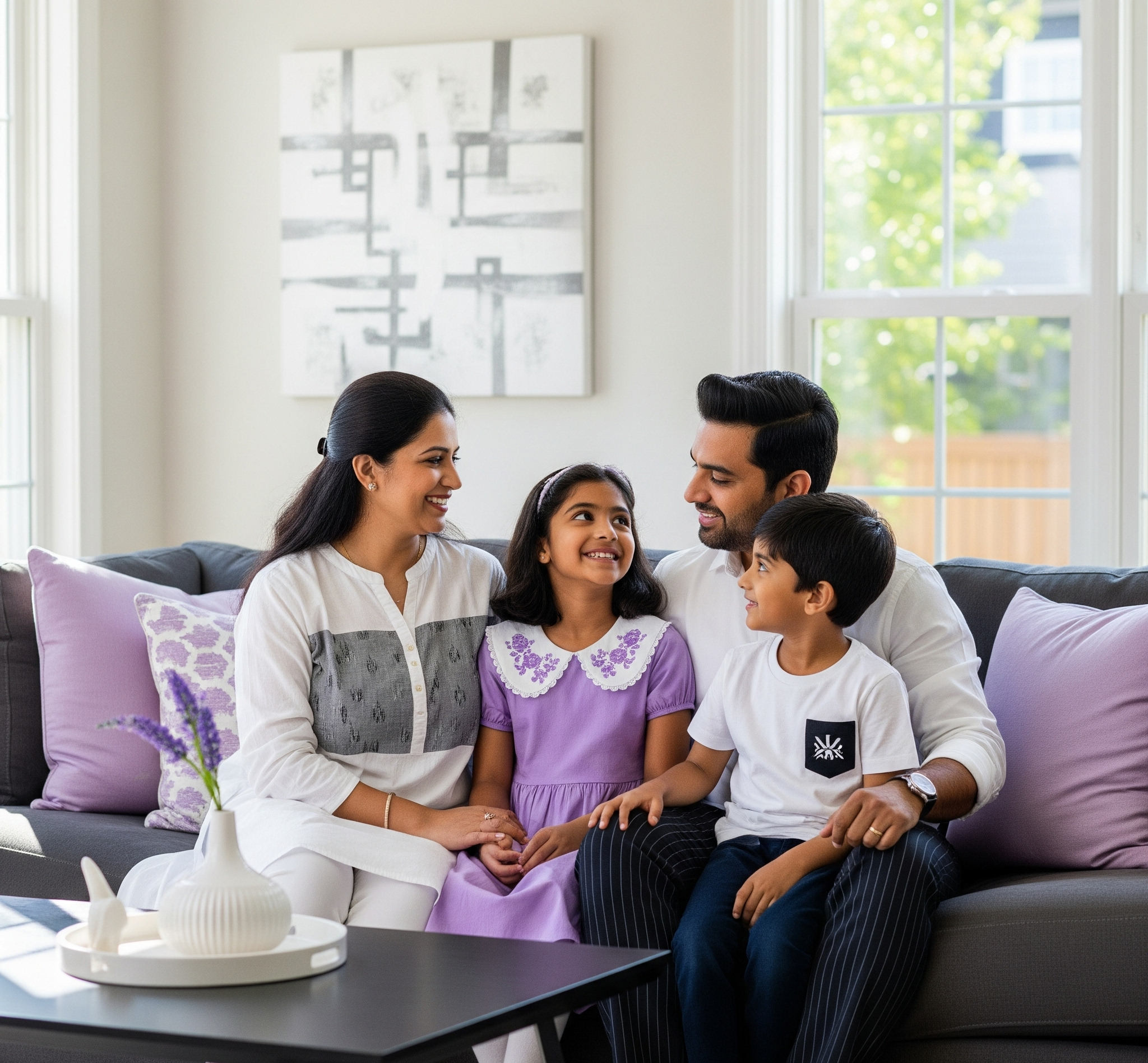 Happy family together